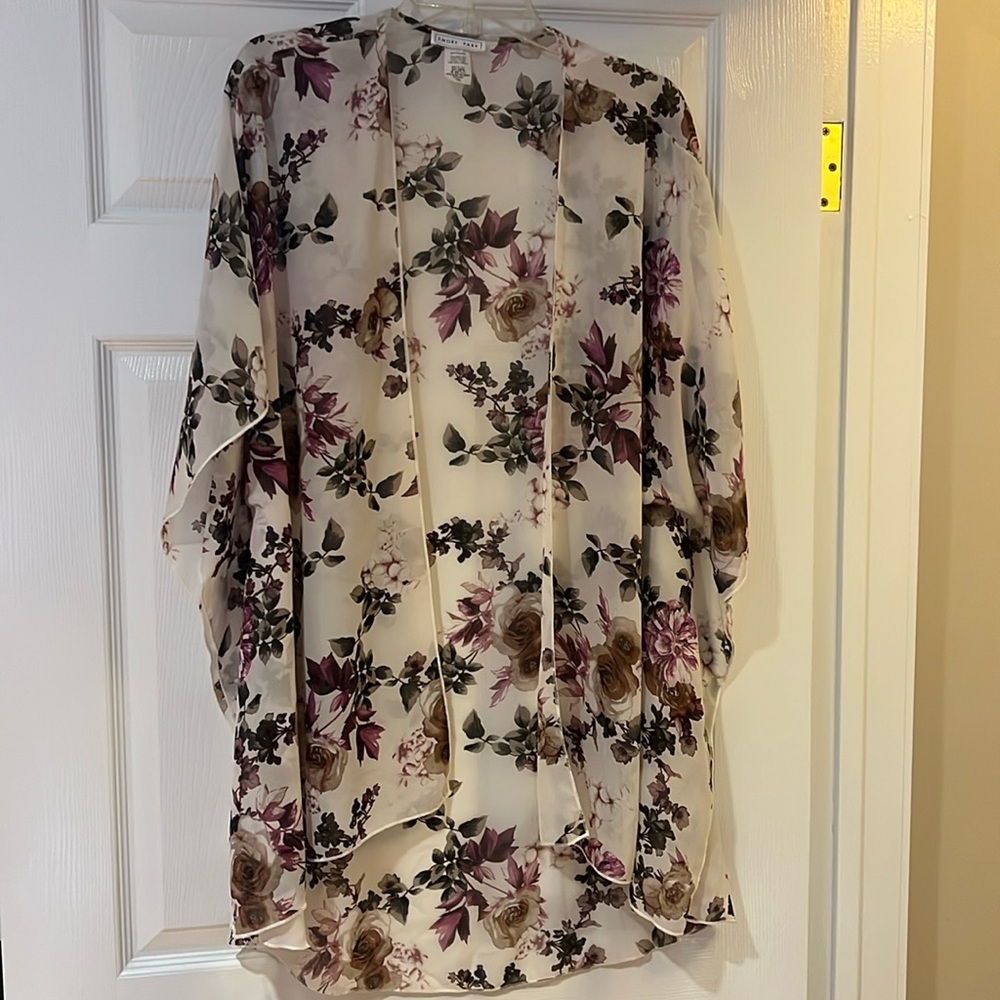 Open front woven blouse